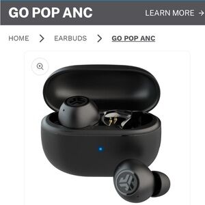JLab - JLab Go Pop ANC True Wireless Bluetooth Earbuds Black - NEW IN SEALED BOX